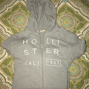 XS GREY HOLLISTER HOODIE
